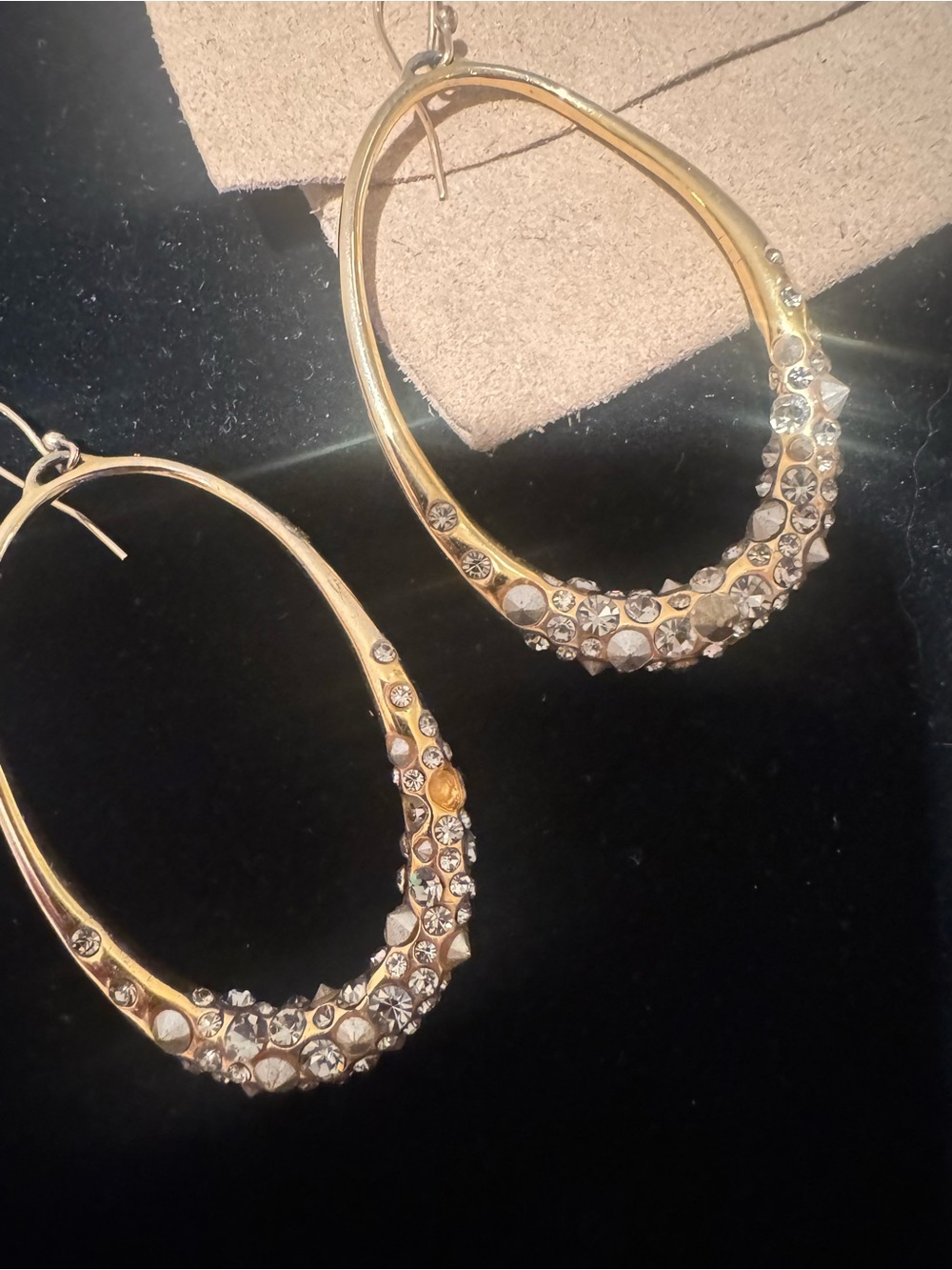 Alexis Bittar drop crystal embellished/encrusted earrings. Circa 2010.